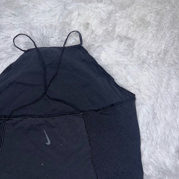 Nike Black Athletic Tank with Built in Bra size Large High Neck Razor Back - Picture 1 of 5